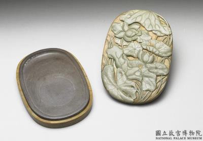 图片[2]-Songhua inkstone with lid featuring lotus pond, Qing dynasty, Qianlong reign (1736-1795)-China Archive